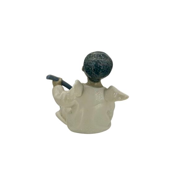Vintage Lladro Figurine #4537 Black Angel with Mandolin – 4.5” Retired Porcelain - Picture 2 of 3